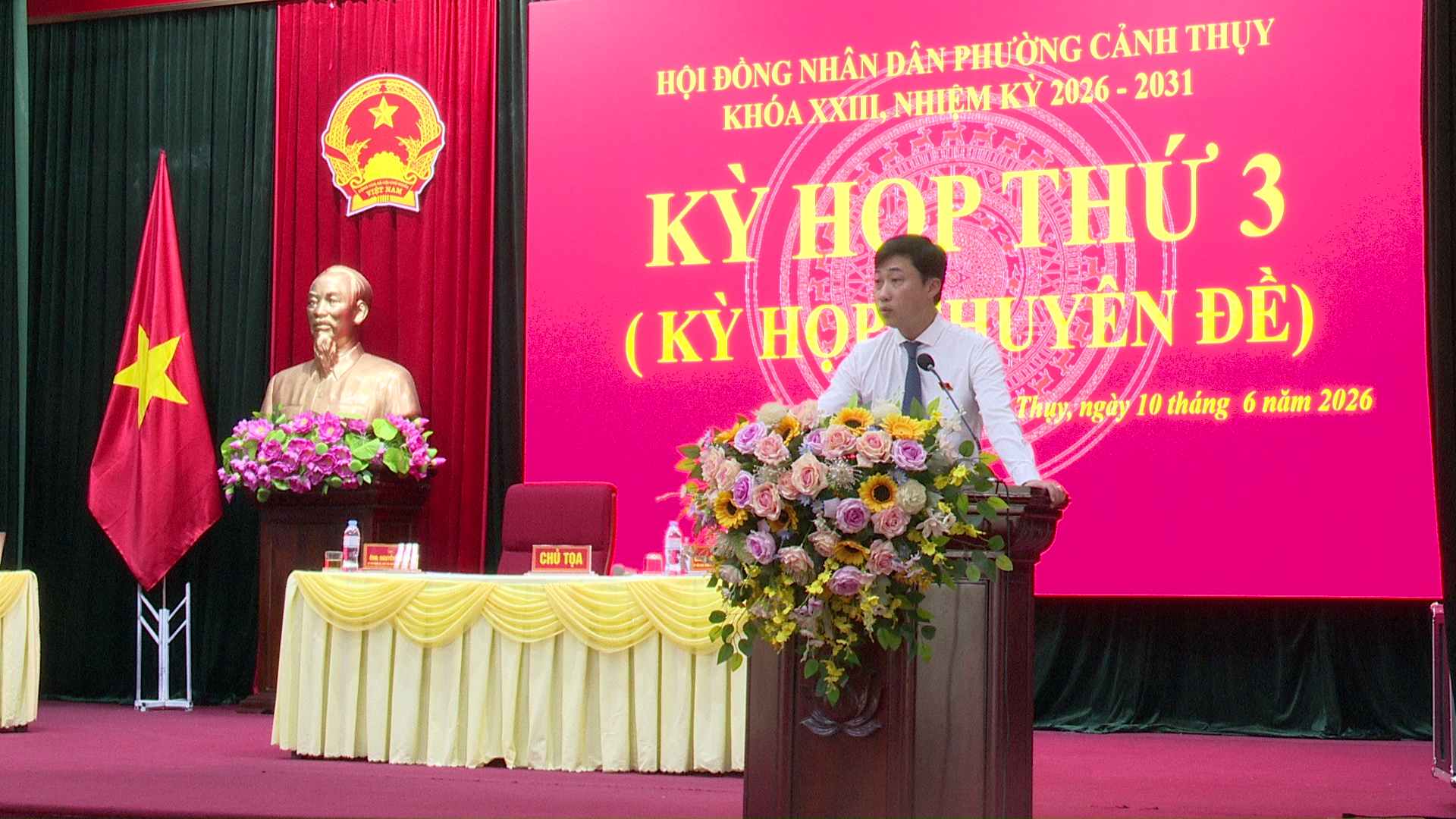 Kỳ họp thứ 3 HĐND phường Cảnh Thụy khóa XXIII, nhiệm kỳ 2026-2031